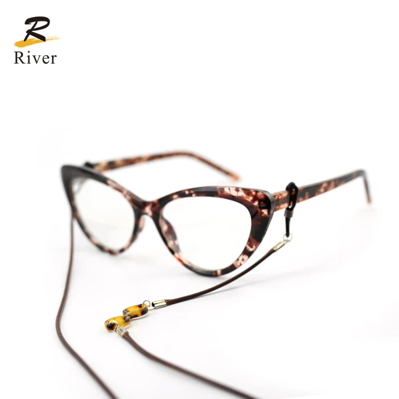 Cool Fashion Style Glasses Colorful Anti Lost Women Optical Glasses Frames Sunglasses Strap Glasses Chain