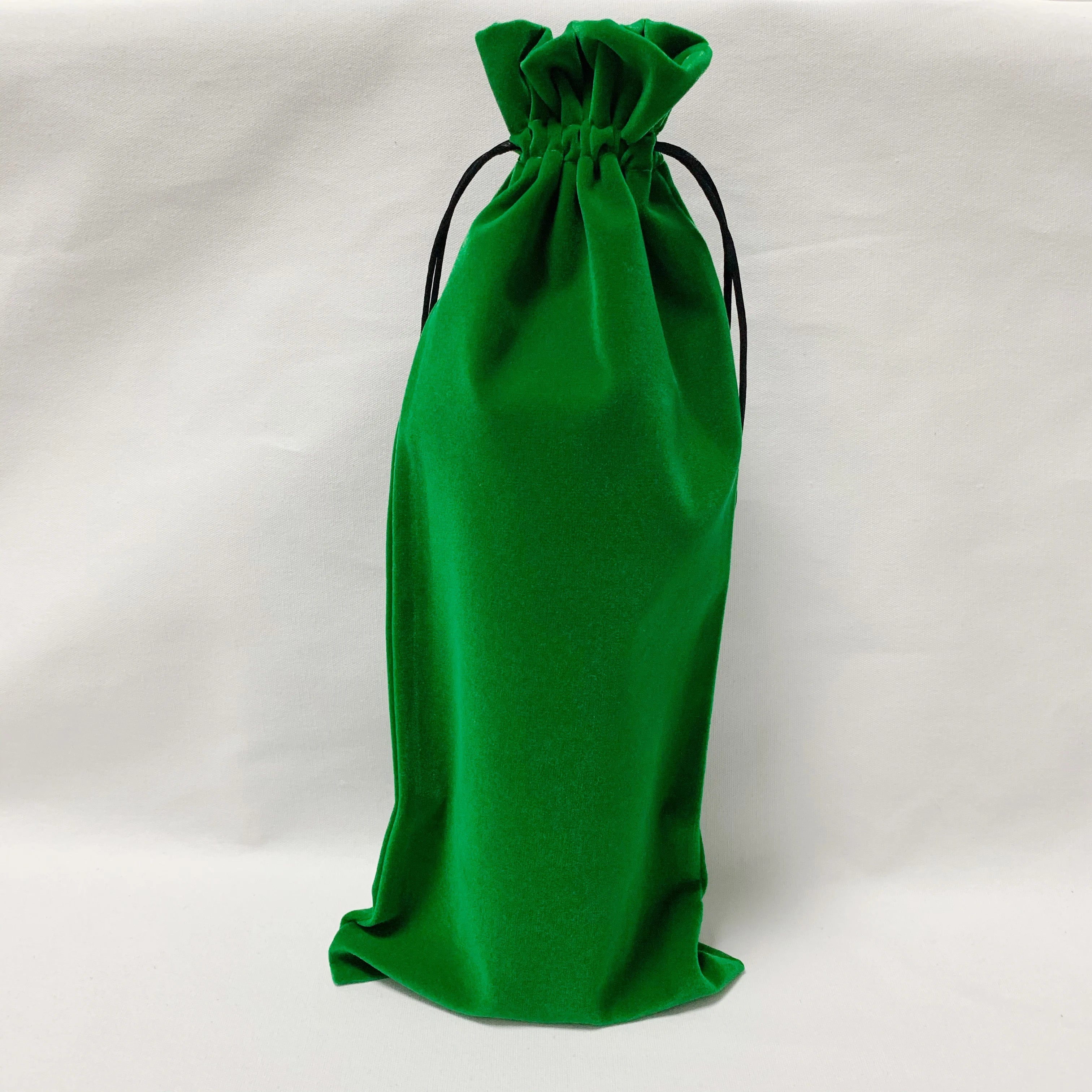 Custom Logo Eco-friendly Christmas Topic Velvet Wine Bottle Gift Bag Pouch Velvet