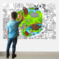 Children's Drawing Roll Drawing Paper for Kids Popular Cartoon Graffiti Scroll Children Art Coloring Scroll Paper for Kid