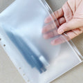 PVC Cartoon Style Creative Design Clear Pocket 6 Ring Plastic Pouch Document Filling Bag Zipper Folders File Holes Budget Binder