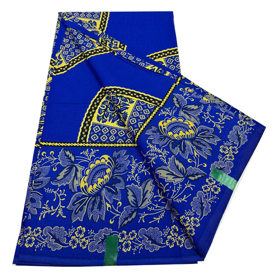 Super Holland Wax Ankara 6 Yards African Wax Print Fabric Cotton Dutch Cloth Africa Loincloth Suitable for Sewing DIY Crafts