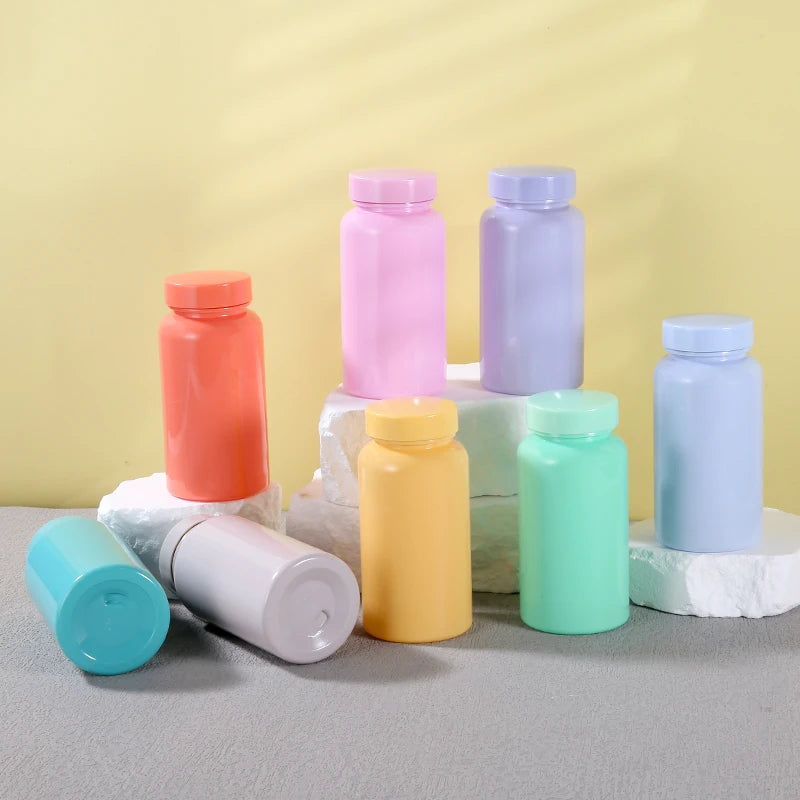 150 ml Pink Color Plastic PET Medicine Capsule Pill Bottle for Vitamin Gummy Tablet Pill Vitamins Plastic Bottle 150ml