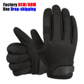 All Black Summer Motorcycle Riding Gloves Cotton/Spandex Breathable Windproof Quick Drying Non-slip Touchscreen Compatible Full