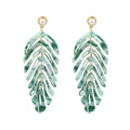 INS New Acrylic Leaf Earrings Fresh and Simple Acetate Sheet Leaf Pendant Exaggerated  Earrings Fashion Jewelry Earrings