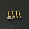 Unique Ear Piercing Jewelry 16g Stainless Steel Ear Stud Zircon Tragus Piercing Earring Jewelry