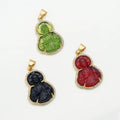 New Arrivals 18k Gold Plated Portrait Christian Jewelry Coloured Glaze Stainless Steel St. Jude Pendant for Necklace