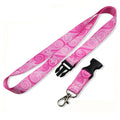 0.8 Inch Width Heat Transfer Lanyard with Snap Hook and Buckle