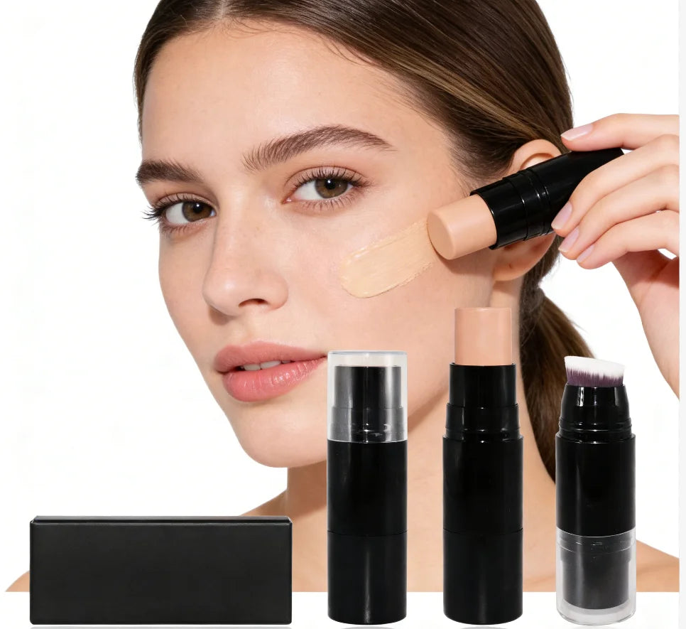 OEM Custom Private Label Contour Stick & Brush Wholesale Waterproof Vegan Bronzer Makeup Concealer Foundation Contour Stick