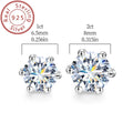 Diamond Big Stud Huggie 925 Sterling Silver Moissanite Earrings 18k Gold 0.5 1 2 Ct  Carat Men Women Luxury  Wedding Jewelry