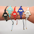 Miyuki Seed Beads Handmade Bracelet Hamsa Fatima Hand Adjustable Hand Rope Bracelet
