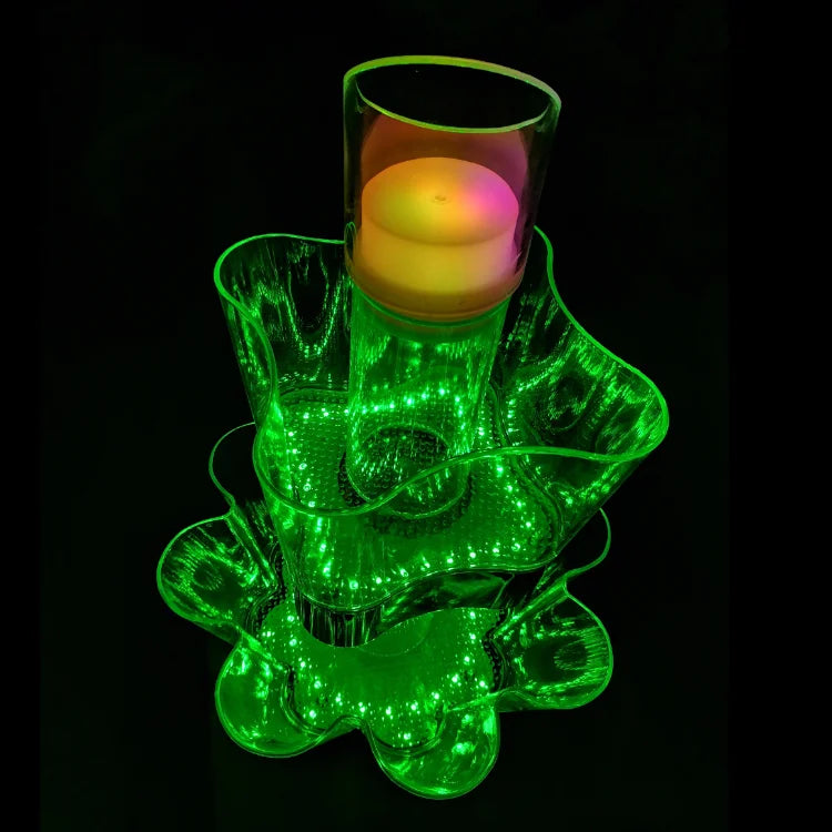 Modern KTV Nightclub Rechargeable LED Light Clear Plastic Champagne Ice Bucket Bar Furniture Sets for Hotel Night Entertainment