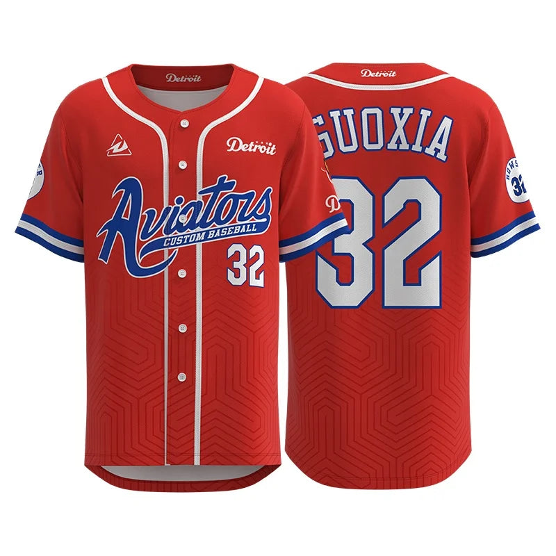 Factory Oem Custom Youth Sublimation Embroidered Baseball Uniform Shirt Custom Personalized Softball Wear Baseball Jersey Tops