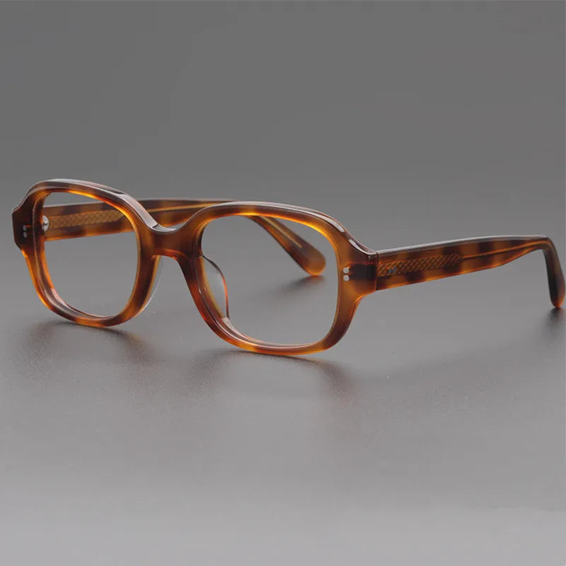 Handmade Acetate Glasses Frame Plate Oval Frame Eyeglass  Retro Glasses Frame Female Shenzhen Factory