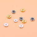 Popular 925 Sterling Silver 4.8mm Black Wheel Spacer Beads for Bracelet Necklace Making Wholesale