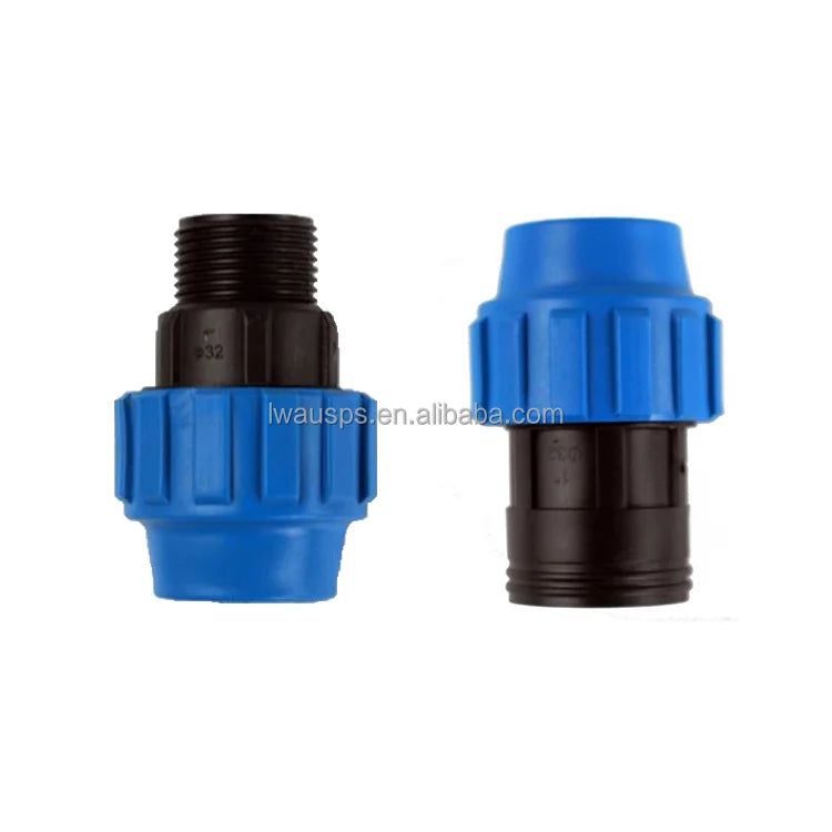 Factory Wholesale Quick Connector PP Compression Fittings Male and Female Thread Adapter for Agriculture Irrigation