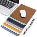 Leather Rectangle Mats Wireless Laptop Gaming Desk Computer Mouse Mat Travel No Logo Design Small PU Leather Mousepad Mouse Pad