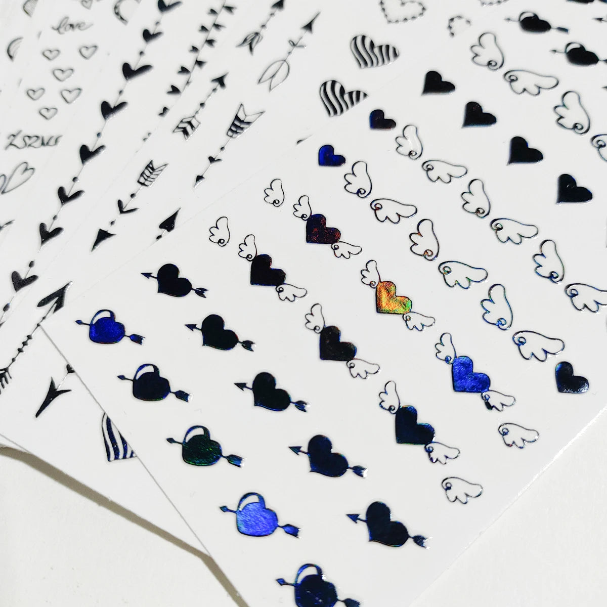 Custom Factory New Design Blue Black Gold Nail Art Sticker Trending Nail Salon Stickers Decals Luxury Nail Charms Accessories