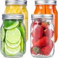 32-Ounces Wide/Regular Glass Mason Jars with Lids and Bands