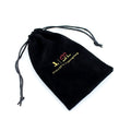 Velvet Flannel Drawstring Bag with Custom Logo Printed Black Gift Packaging Pouch