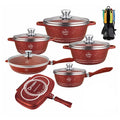 24PCS Dessini Non Stick Marble Stone Coating Cooking Pot Pan Nonstick Forged Die Cast Aluminum Cookware Sets