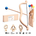 PTZ2332 Montessori Inspired Wooden Bow Arrow Toy Set Educational Puzzle for 2-4 Year Old Children Unisex Bagged Zhejiang OEM