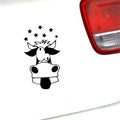 Funny Cow Star Car Laser Sticker Vinyl Decal Car Truck Bumper Window Laptop Sticker Decor Gift Die Cut Decals Window Glass