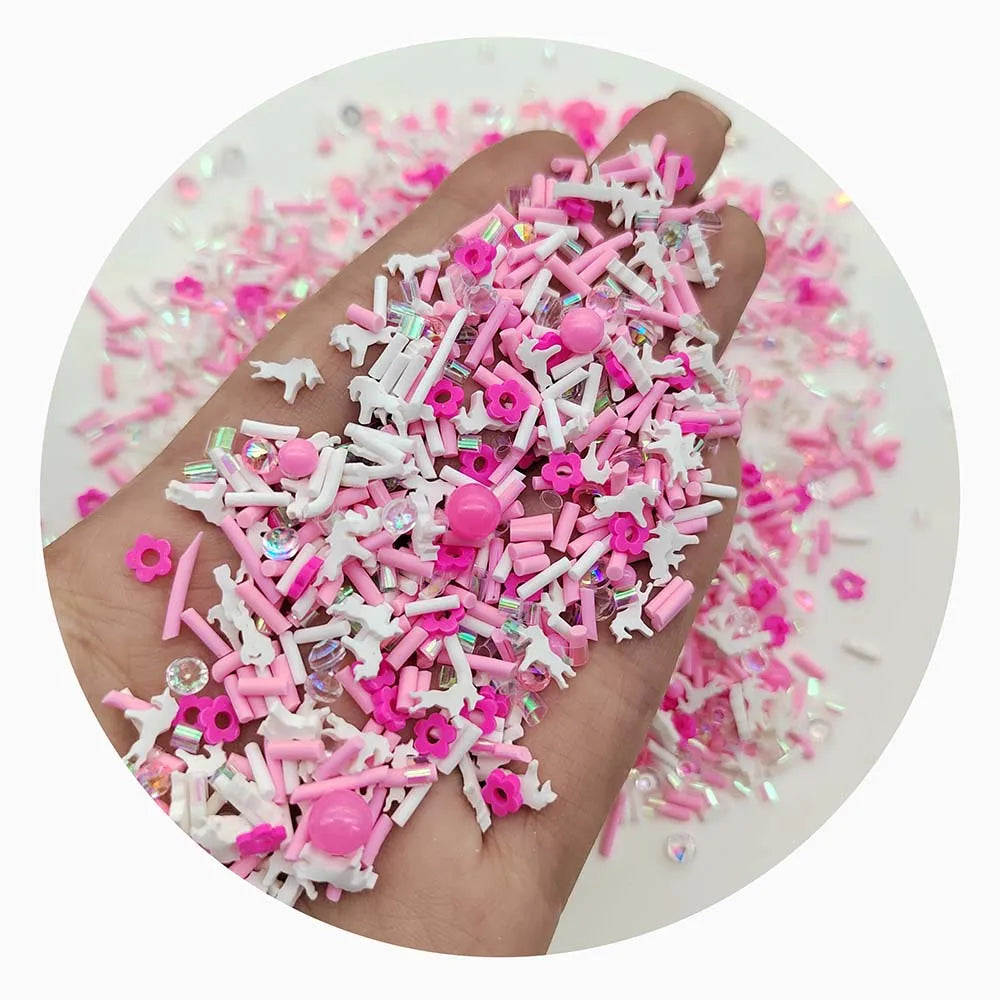 Polymer Clay Unicorn Slices Crystal Diamond Flower Nail Makeup Decoration Slime Sprinkles Factory Supplier