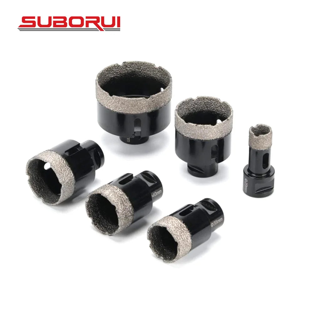 SUBORUI M14 6mm-120mm Vacuum Brazed Tile Dry Diamond Core  Hole Saw Cutter Diamond Drill Bit for Marble Concrete