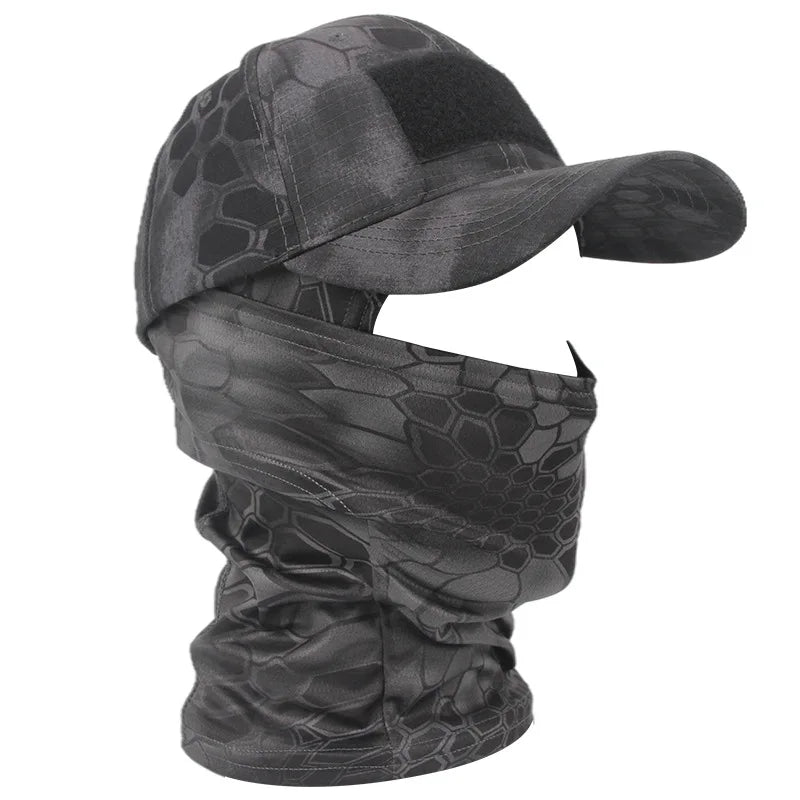 Outdoor Windproof Sunscreen Adventure Hiking Camouflage Hat Fishing Camping Cap Sets