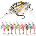 Wholesale CB036 7.9cm 8.9g Artificial Hard Plastic Group Crank Baits Fishing Lures with Feather Hook MegaBDM