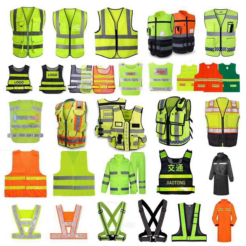 Gilet Securite Reflective Coverall Multi Colored Hooded Sweatshirts 3m Reflective Material Hi Viz Workwear MegaBDM