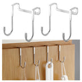 Stainless Steel Hook Kitchen Bathroom Cabinet Door Silvery Type Coat Towel Storage Hanger Door Storage Rack