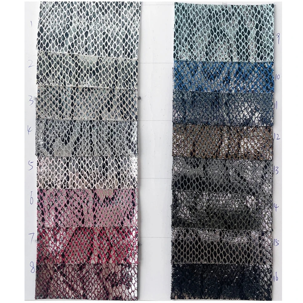 Wholesale Hot Sale Serpentine Python Faux Leather Colorful Thickness for Jackets Bags Shoes and so on
