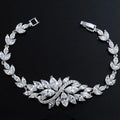 SLBRIDAL Sparkling Trendy Fashion Cubic Zirconia Bracelet Girls CZ Daily Bracelet Gift Wedding Bridal Bridesmaids Women Jewelry