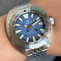 Blue Dial 42mm Watch NH35A Movement Diver Steel Automatic Watch Men 200m Diving Wristwatch 120click Bezel Bracelet