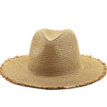 Fashion Women Panama Hats for Women Wide Large Brim Beach Sun Hat Solid Visor Caps Straw Cap Female Bucket Hat