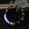 Custom Logo Sloped Ceramic Bezel Insert 40*31.8mm Slopping Bezel for RLX 116610 MOD Watches No Luminous