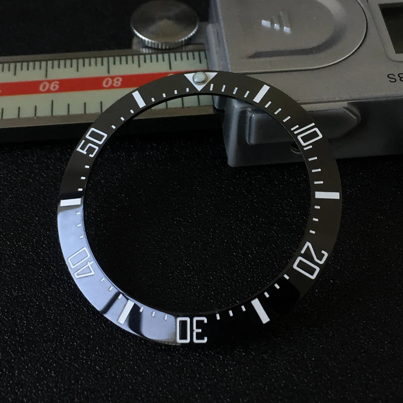 Custom Logo Sloped Ceramic Bezel Insert 40*31.8mm Slopping Bezel for RLX 116610 MOD Watches No Luminous