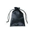 Custom Luxury Black Thick Silk Satin Travel Carry Bag Satin Small Drawstring Bag Drawstring Bags for Sleep Mask