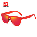 DUBERY 2025 Custom Designer Rectangle Sunglasses Retro Small Square Unisex  Red Frame Polarized for Outdoor Beach Men Women