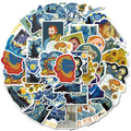 40Pcs Van Gogh Works Oil Painting Stickers Decorative Label for Luggage Laptop Guitar Notebook Skateboard PVC Waterproof Sticker
