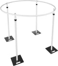 Pipe and Drape Round Circle Backdrop Stand 6-10' Tall X 10' Wide Backdrop Kit for Event Party Trade Shows Wedding MegaBDM