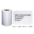 Custom 80mm*40mm 50*70 Waterproof Direct Thermal Transfer Label Adhesive Packaging Stickers for Jewelry Refrigerated Label