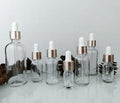 Skincare Serum Bottle 5ml 10ml 15ml 20ml 30ml 50ml 100ml Glass Essential Oil Bottle Dropper Bottle Rose Gold Cap