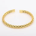 Luxury Roman Royal Classic Stainless Steel Hemp Rope Buckle Open Bangle Bracelets Fashion Type C Twisted Numeral Men CENDA