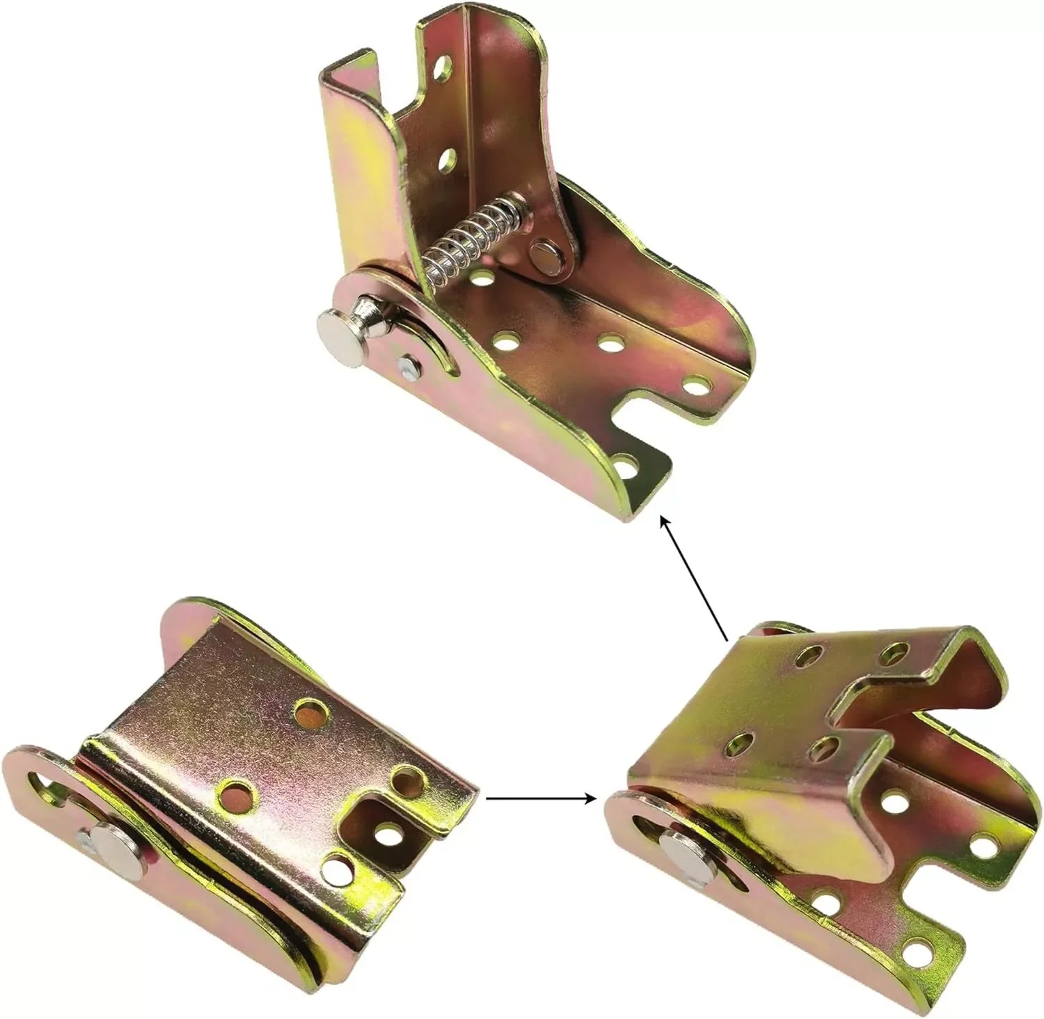 110 Degree Self Locking Foldable Hinges Folding Table 65x45mm-Living Room & Home Office Use 50000 Cycle Test 2.5mm Thickness