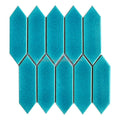 Long Hexagon Shape Premium Glazed 3d Relief Pattern Porcelain Mosaic Ceramic Mosaic Art Tiles Floor Tiles