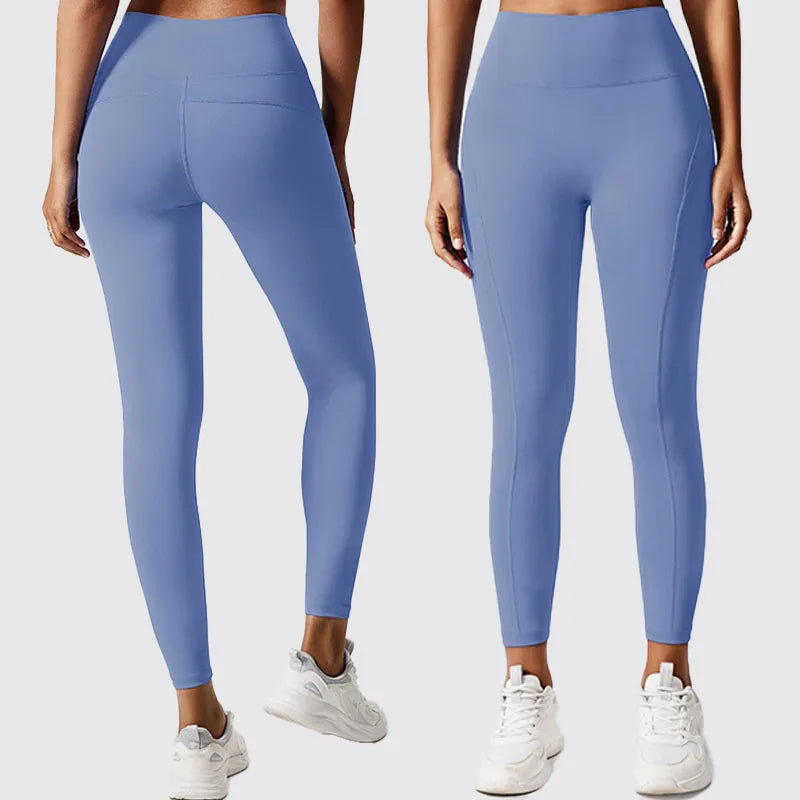 Women's New High Waist Sports Leggings Breathable Butt Scrunch Quick Dry Lightweight Pants Recycled Elastic Waist