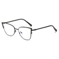 Anti Radiation Men Women Diamond Blue Light Blocking Metal Cat Eye Spectacle Frames Eyebrow Women Optical Crystal Eyeglasses