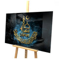 Islamic Muslim EID New Design Acrylic UV Printing Calligraphy Pictures for Decor Living Room Quran Crystal Porcelain Painting